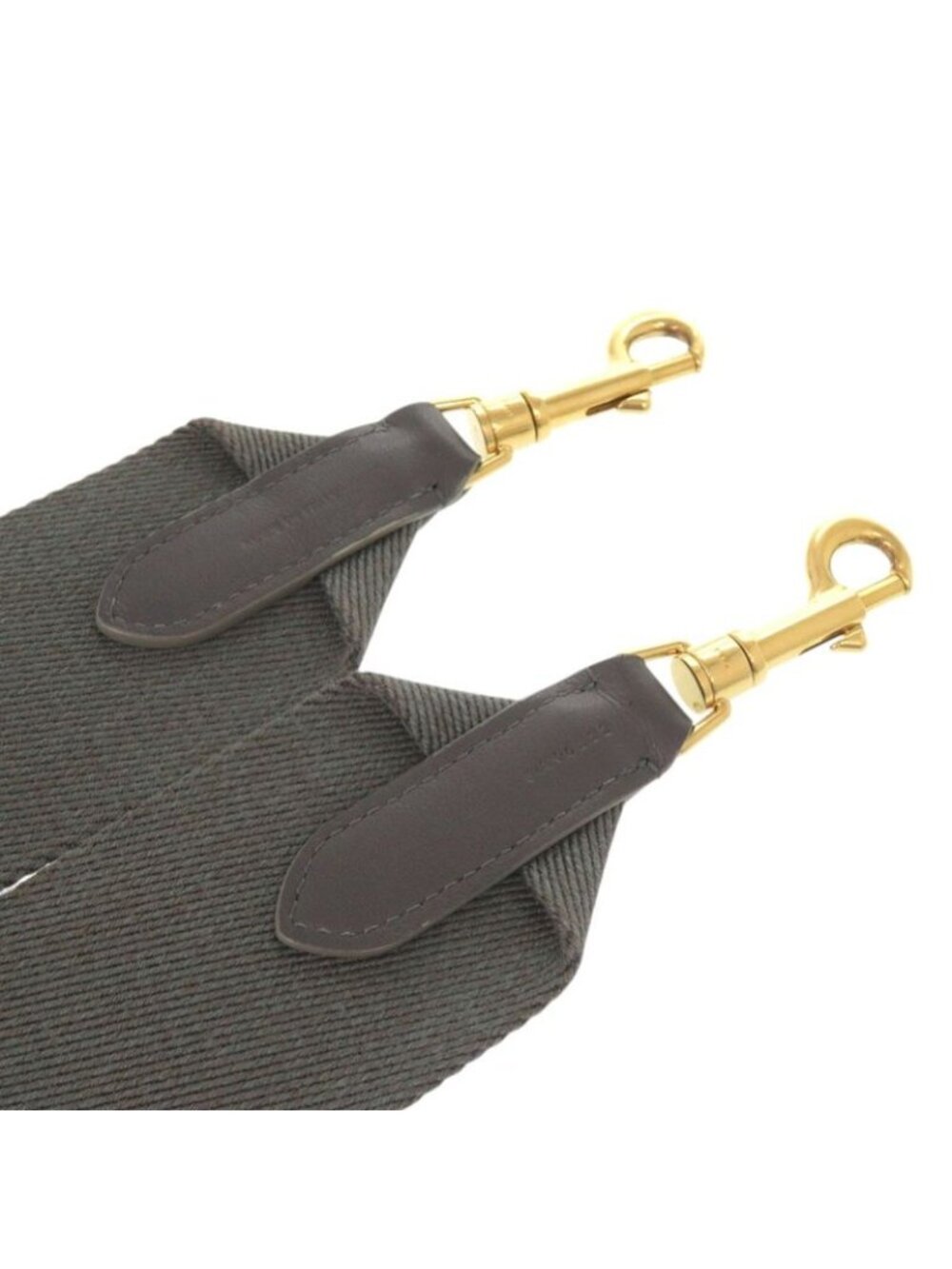 Celine Jacquard Short Strap Canvas Leather Gray Shoulder Bag - Picture 5 of 6